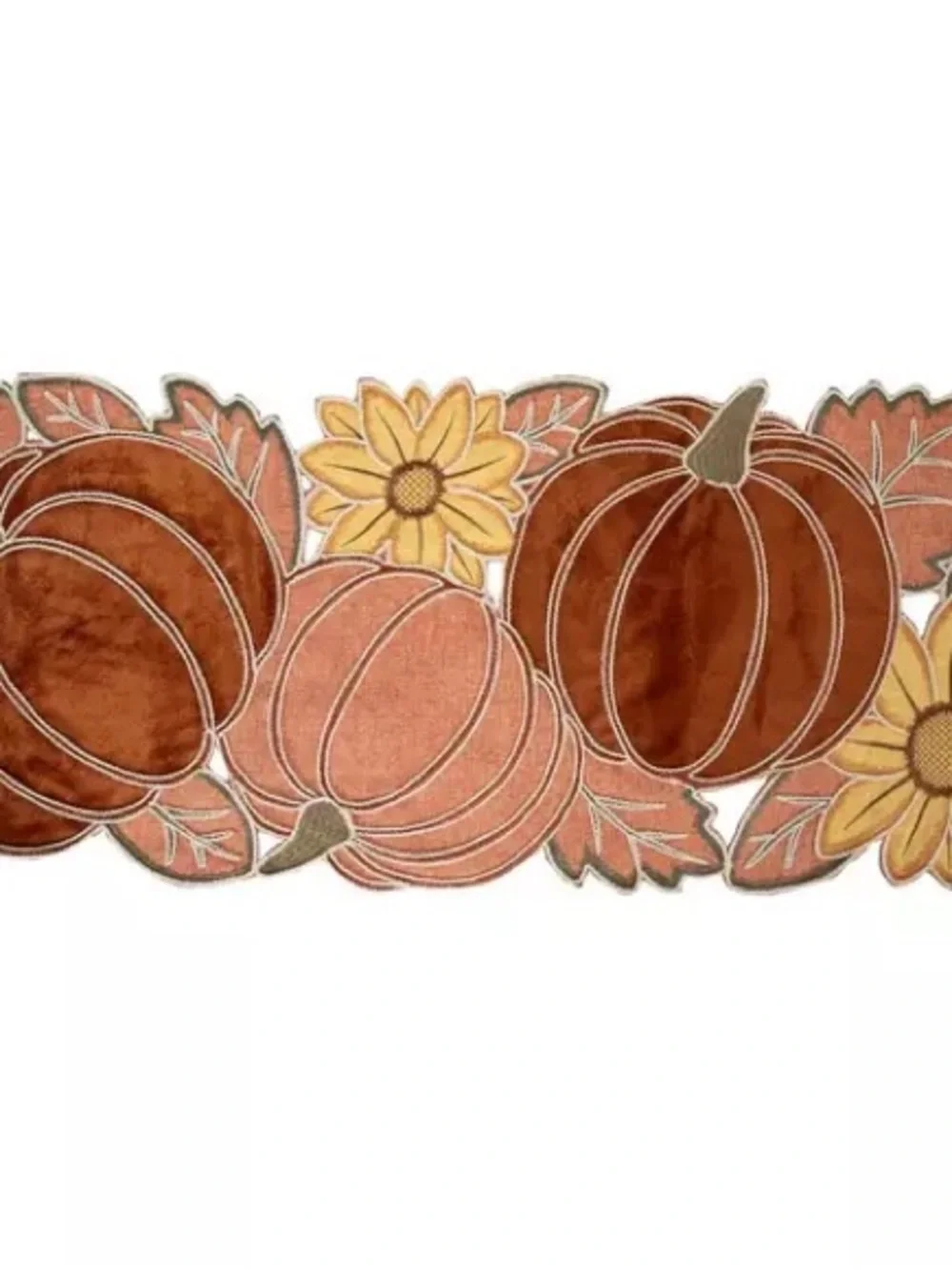 Pumpkins & Sunflowers Cutout Table Runner